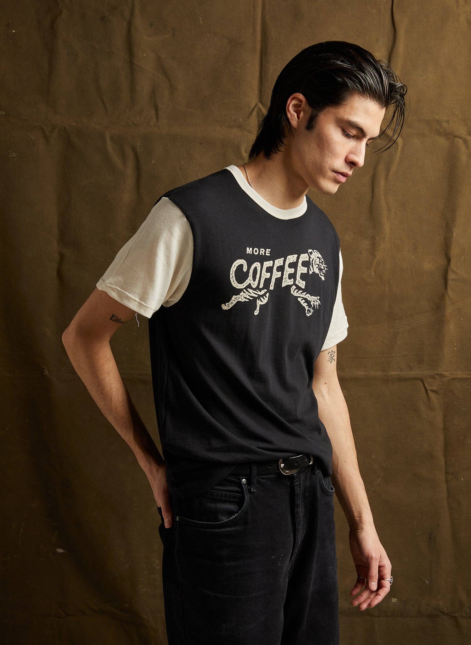 Pyknic - Wholesale Screen Printed T-Shirt - Men's - More Coffee Tee1