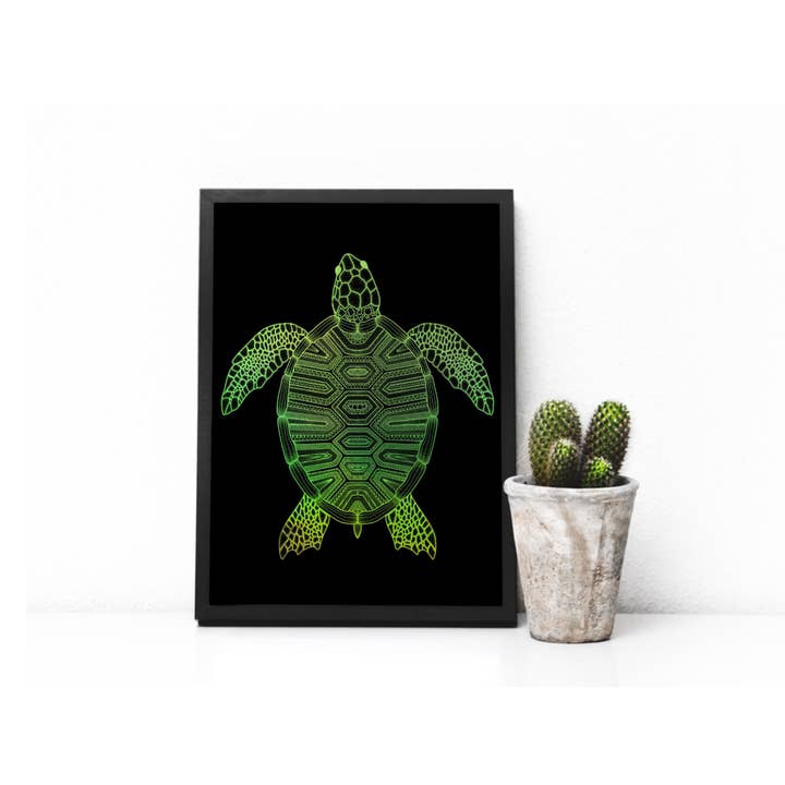 Meeresschildkröten-Print für den Großhandel von Cooper Calligraphy Art