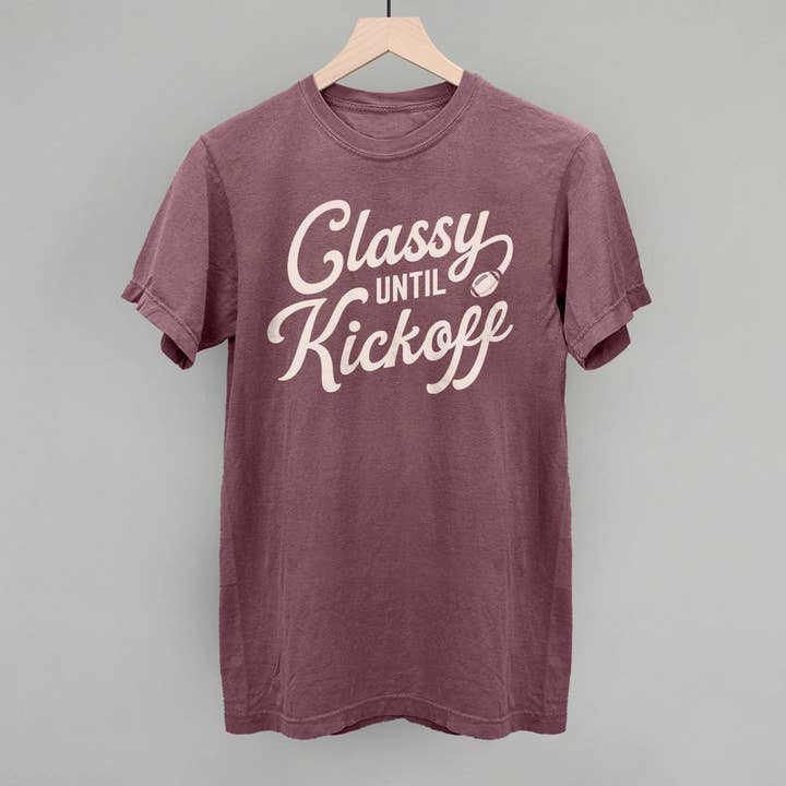 Ivy + Cloth - Wholesale Screen Printed T-Shirt - Women's - Classy Until Kickoff6