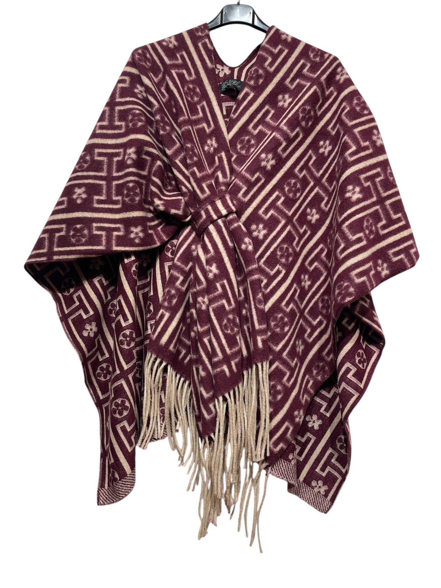 LINEN & COTTON HOUSE - Vente Poncho – femme - 40811 PONCHO IMPRIME AUTUMN WINTER CLOTHING 5