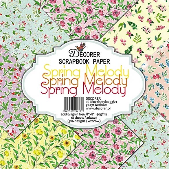 SPRING MELODY - SPRING - 8'X 8' klippbokspapper för wholesale av DECORER