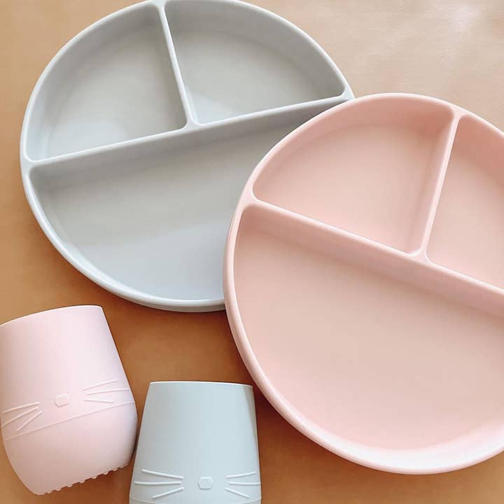 Ali+Oli - Wholesale Dinner Plate - Kids & Baby - Baby Plate with Suction and Divided Portions (Sky)3