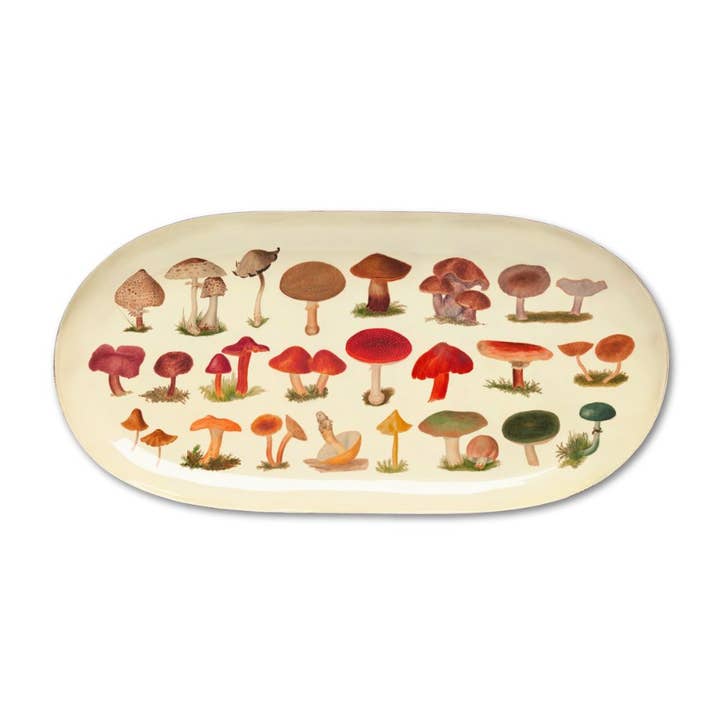 Oval Enamel Tray - Fungi for wholesale by Roomytown