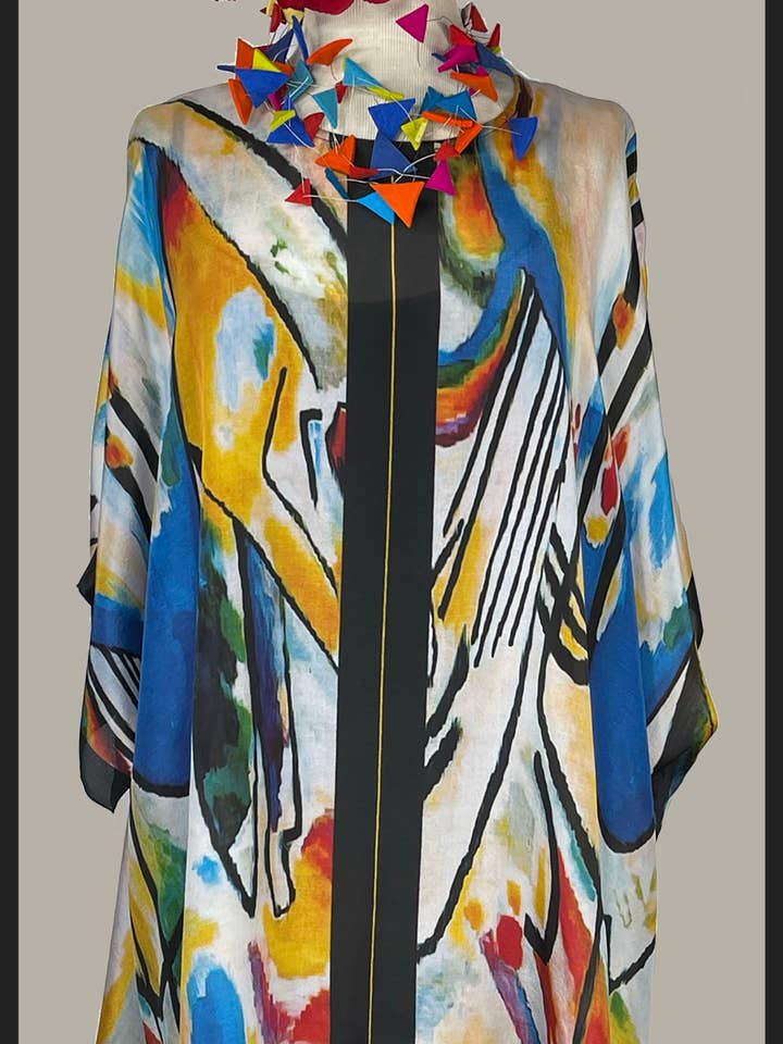 Composition IV Silk Long Tunic for wholesale by Cocoon House LLC