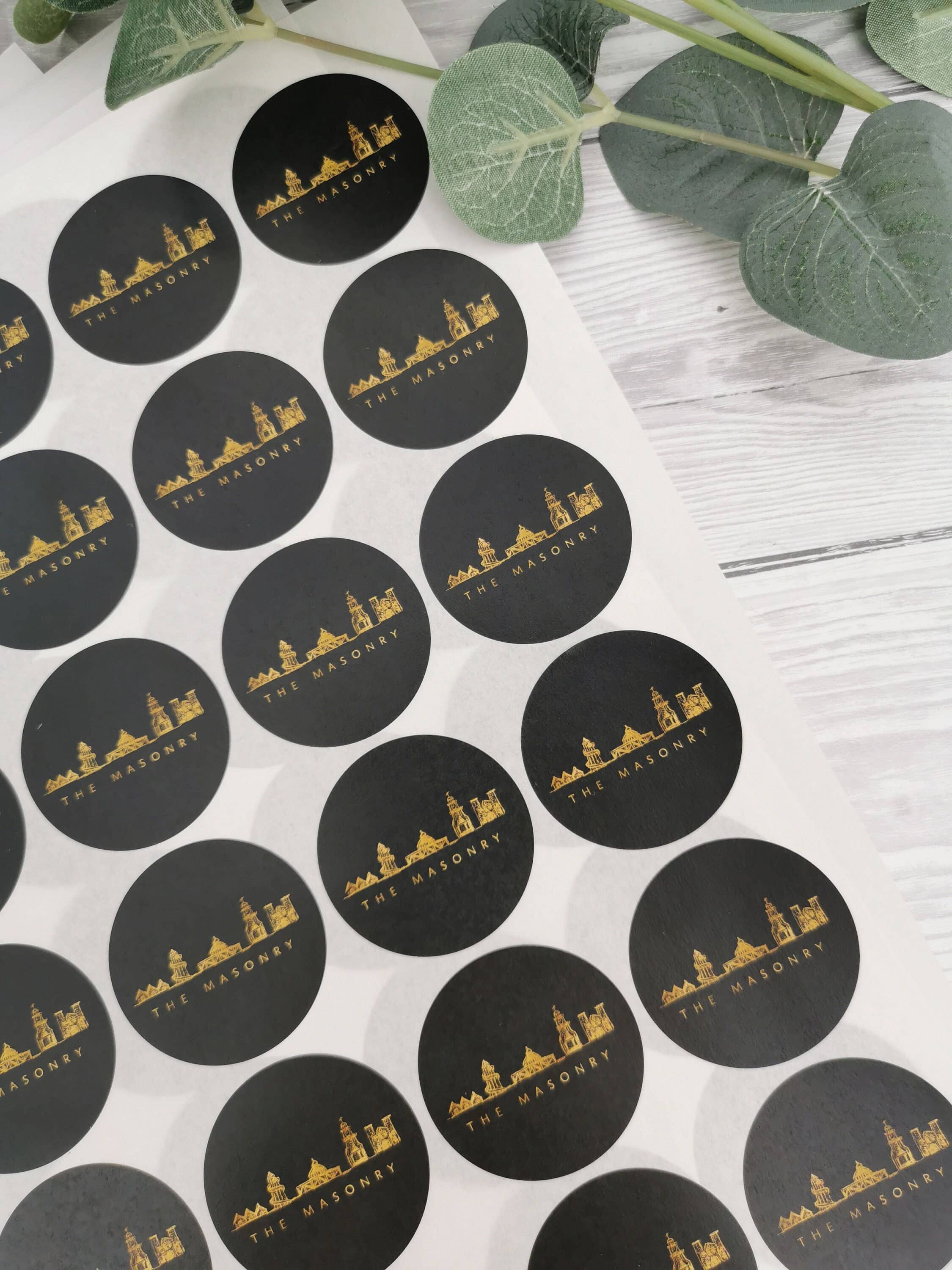 SR Creative Studio – wholesale Sticker – 37mm Round Matte Personalised Logo Stickers on A4 Sheets3