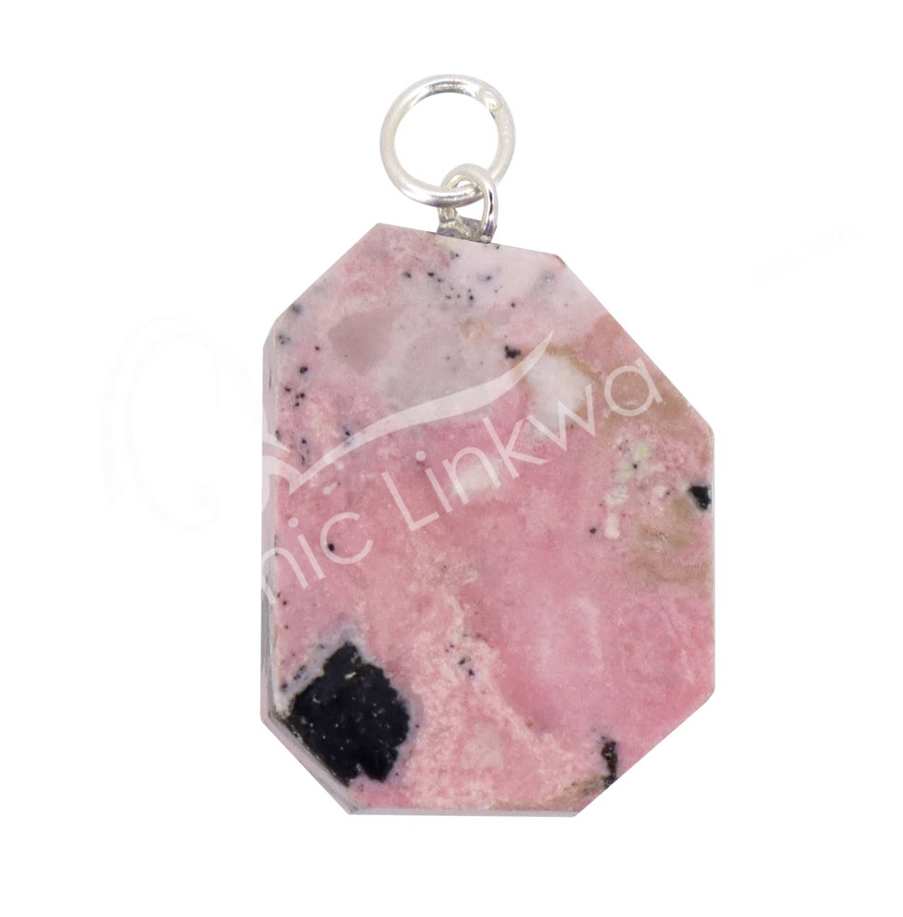 Oceanic Linkways Inc - Wholesale Individual charm/pendant - (PC)PENDANT - SLICE RHODONITE POLISHED 0.75-1"L