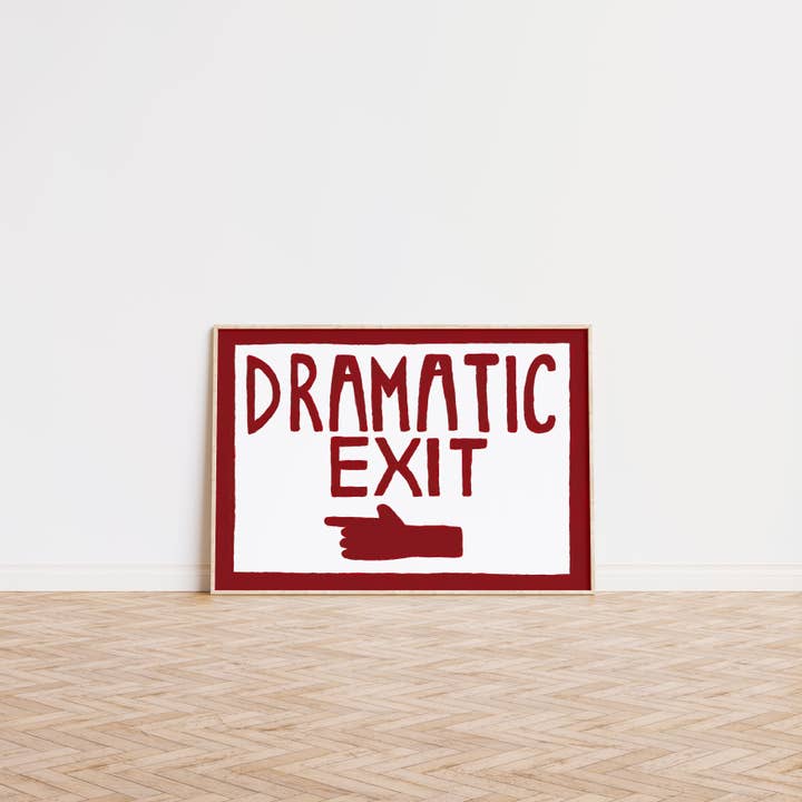 Lune Club – wholesale Art print – Dramatic Exit Pointing LEFT Print2