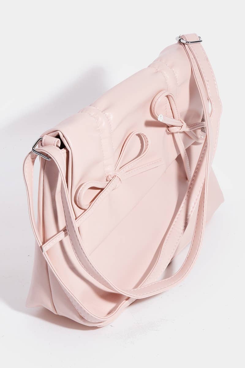 Collections by Fame Accessories - Vente Sac porté épaule – femme - Sac carré nœud en cuir5