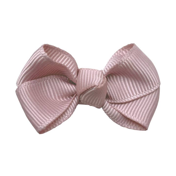Estelle hair bow with clip in antique pink for wholesale by La Fillette Accessories