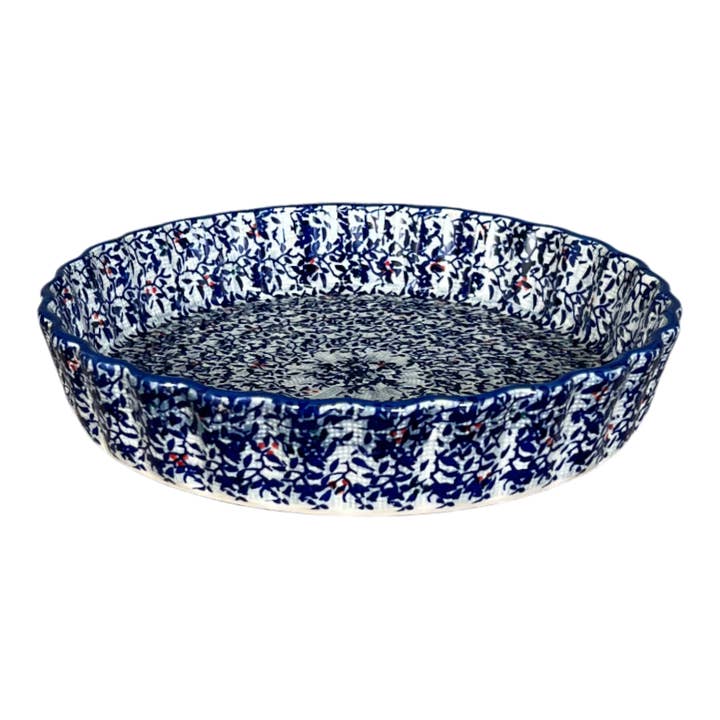 Polish Pottery Outlet - Wholesale Dish - Quiche Dish, Medium 9" in "Twilight Berries" by Manufaktura | F048U-GP14
