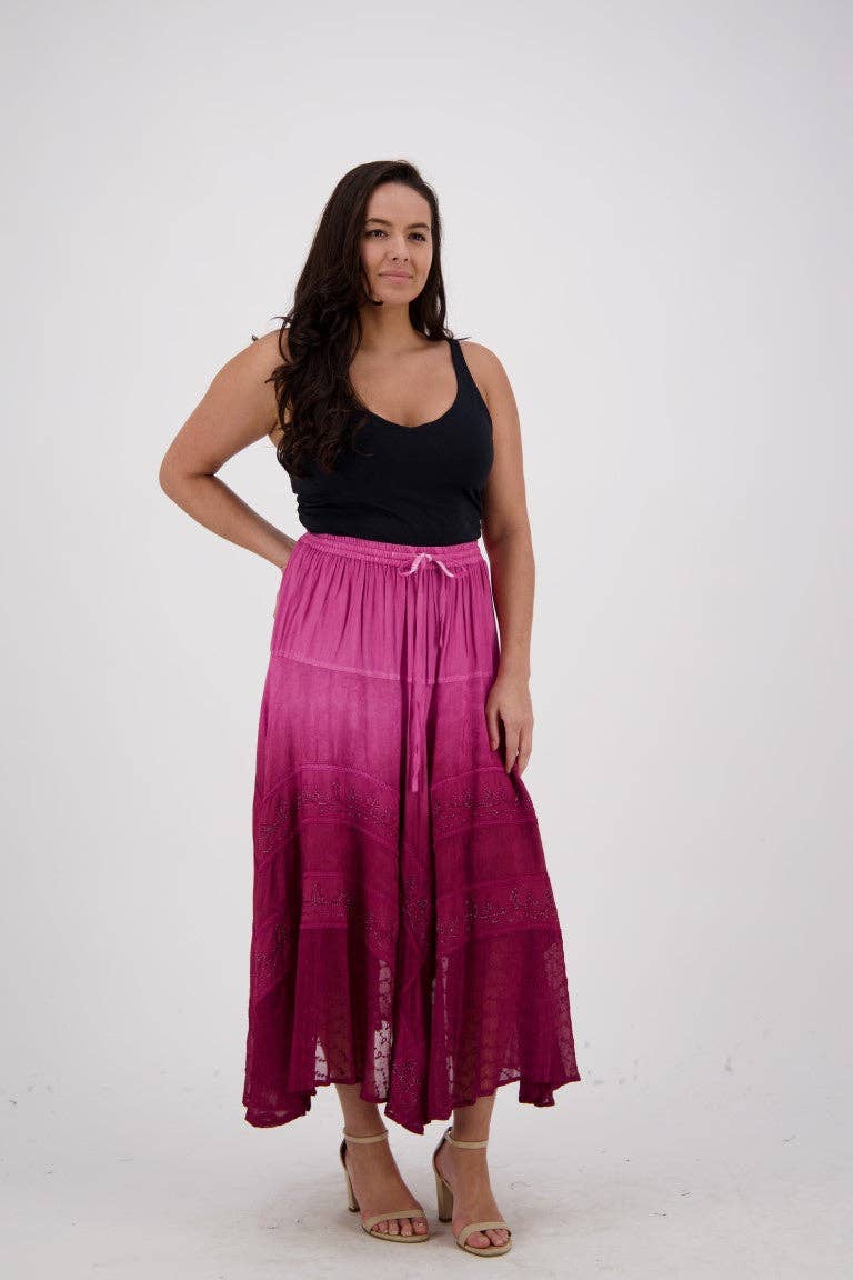 Advance Apparels - Wholesale Skirt - Women's - Ombre Dye Renaissance Skirt 132299