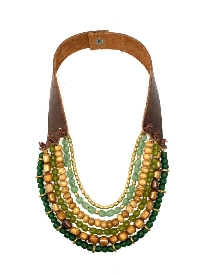 Krobo 6 Strand • Clover for wholesale by Stephanie Leigh Jewelry