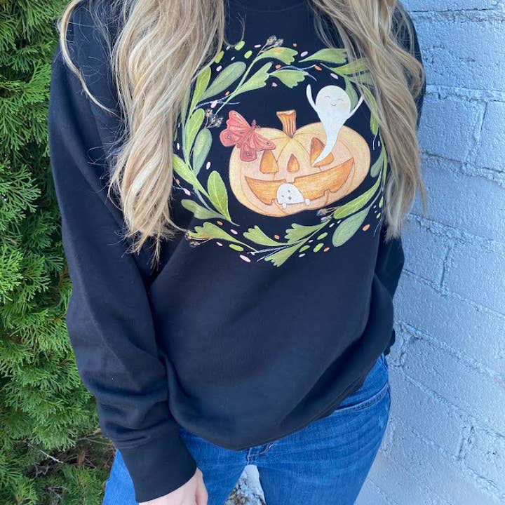 Magisches Kürbis-Sweatshirt für den Großhandel von Painted Peony Art