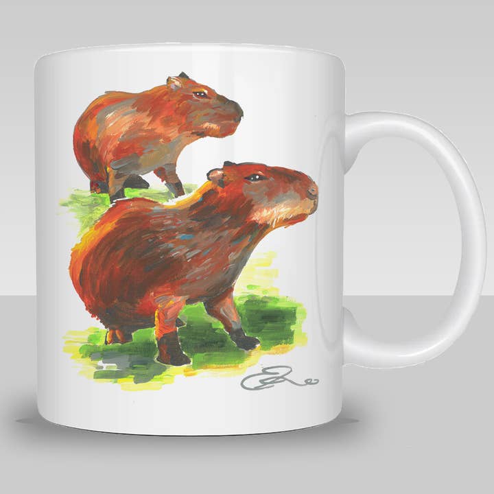 Animaux – Tasse à café Capybara pour la vente par Eric Hanson Artwork
