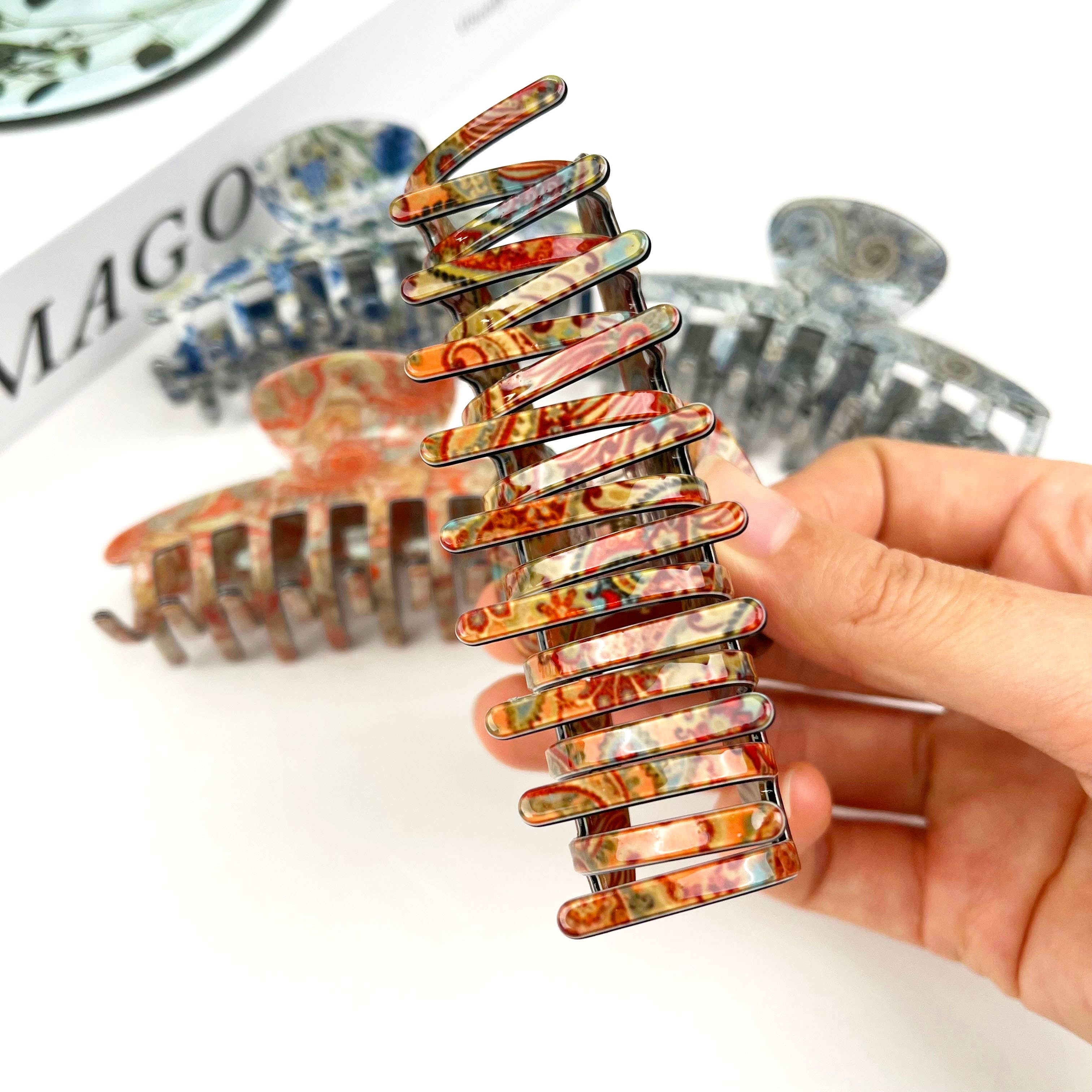 mildstyles - Wholesale Hair Clip - Women's - Retro palace pattern hair claw clip5