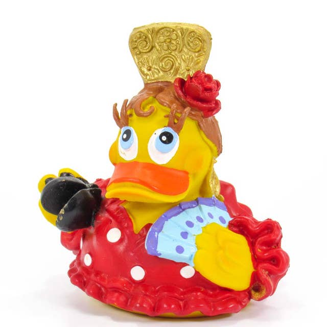 Ducks in the Window - Wholesale Bath Toy - Baby - Spanish Dancer Red Rubber Duck