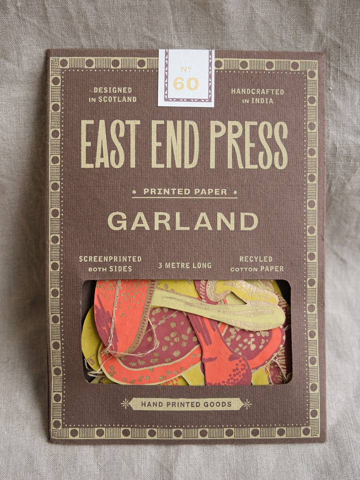 UK/EU: Mushroom Sewn Garland for wholesale by East End Press