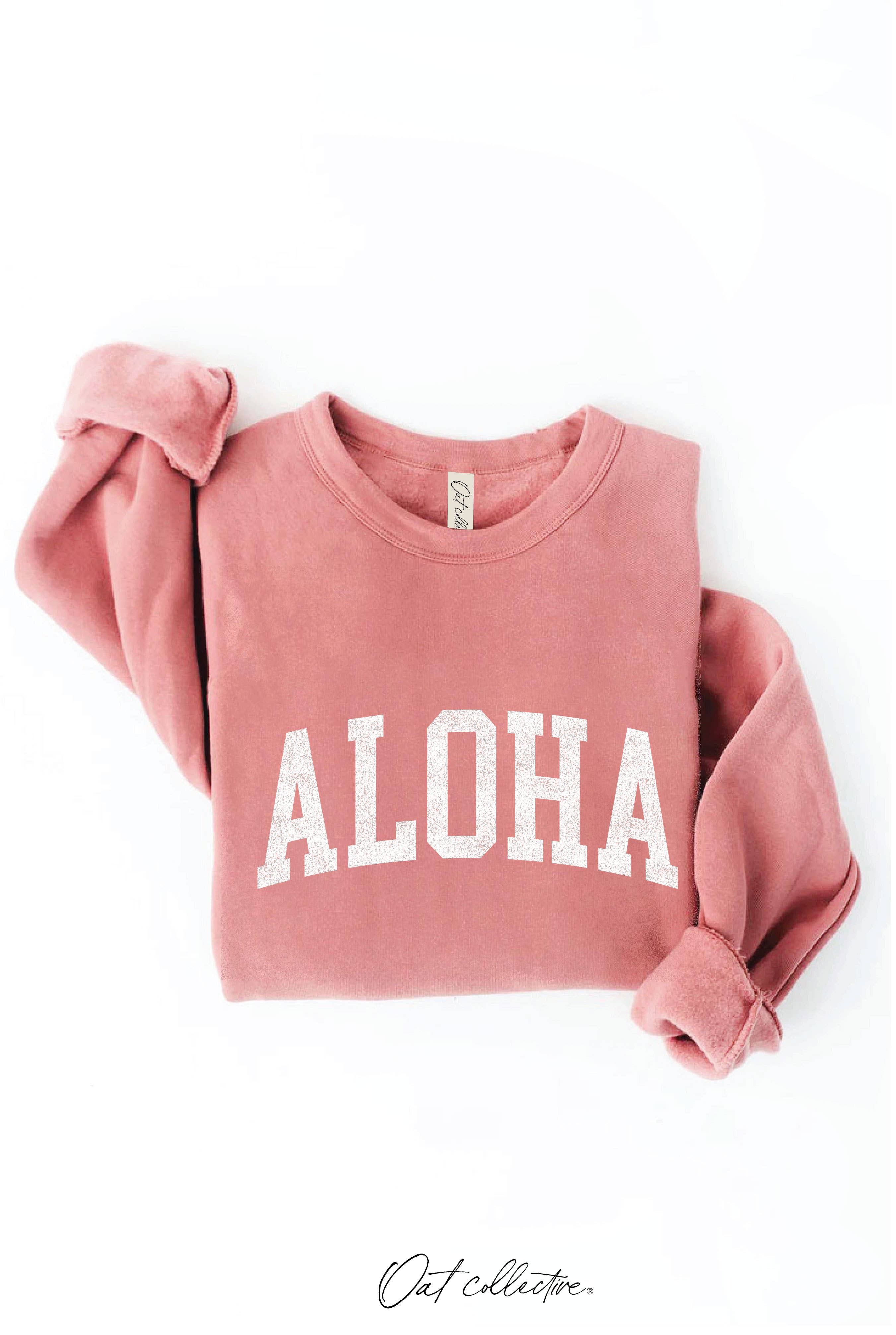 OAT COLLECTIVE – Engroshandel Grafisk Sweatshirt - Dame – ALOHA Grafisk Sweatshirt6