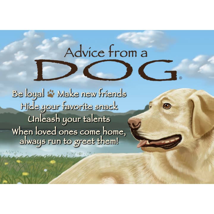 Advice from a Dog Jumbo Magnet for wholesale by Advice for Life by Your True Nature