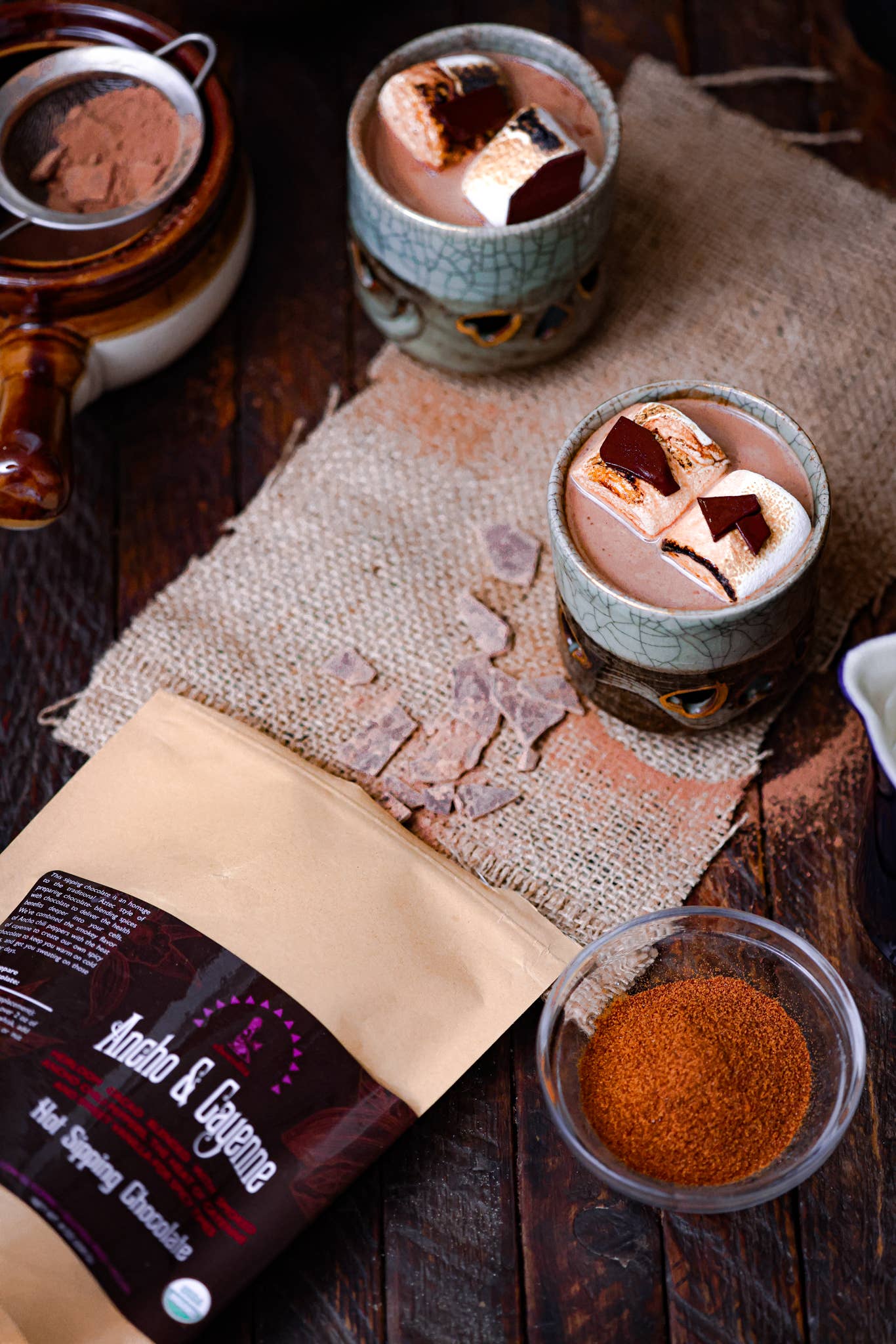 Chocolita - Wholesale Hot Cocoa Mix/Kit - Ancho & Cayenne Cacao drinking chocolate2