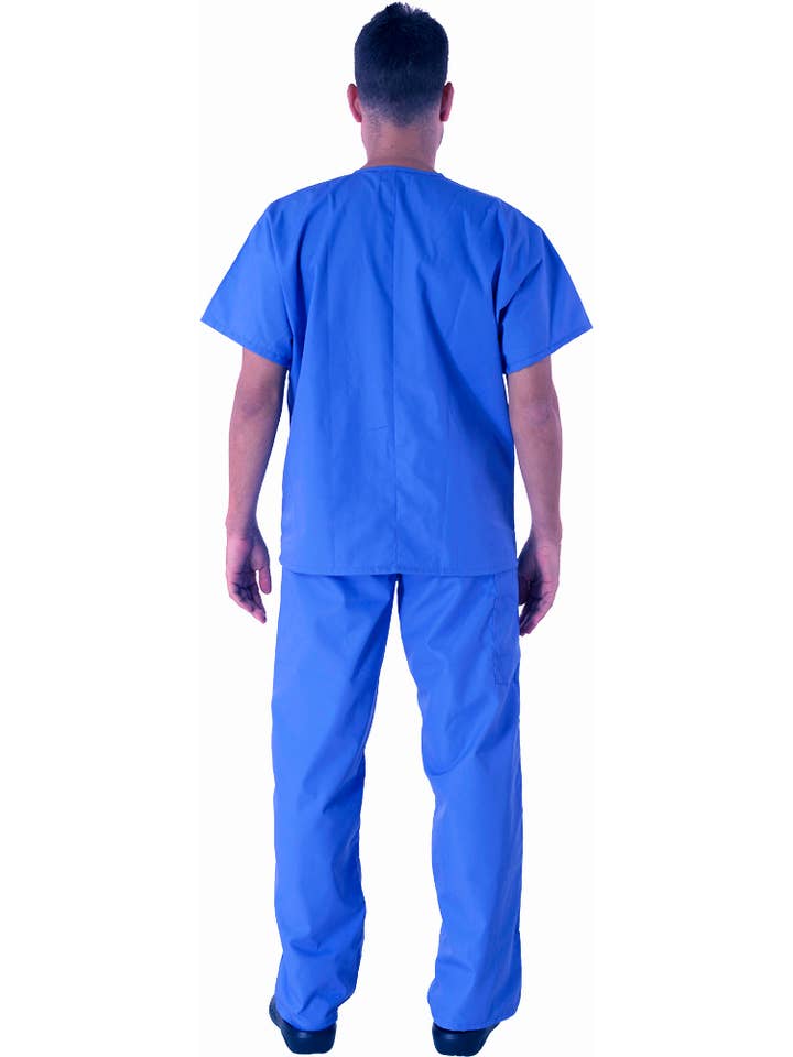 Eastern Off Price – Uniforme de saúde – Homem por atacado – Conjunto de Esfoliante Uniforme para Roupa de Trabalho Natural 39072 Azul1