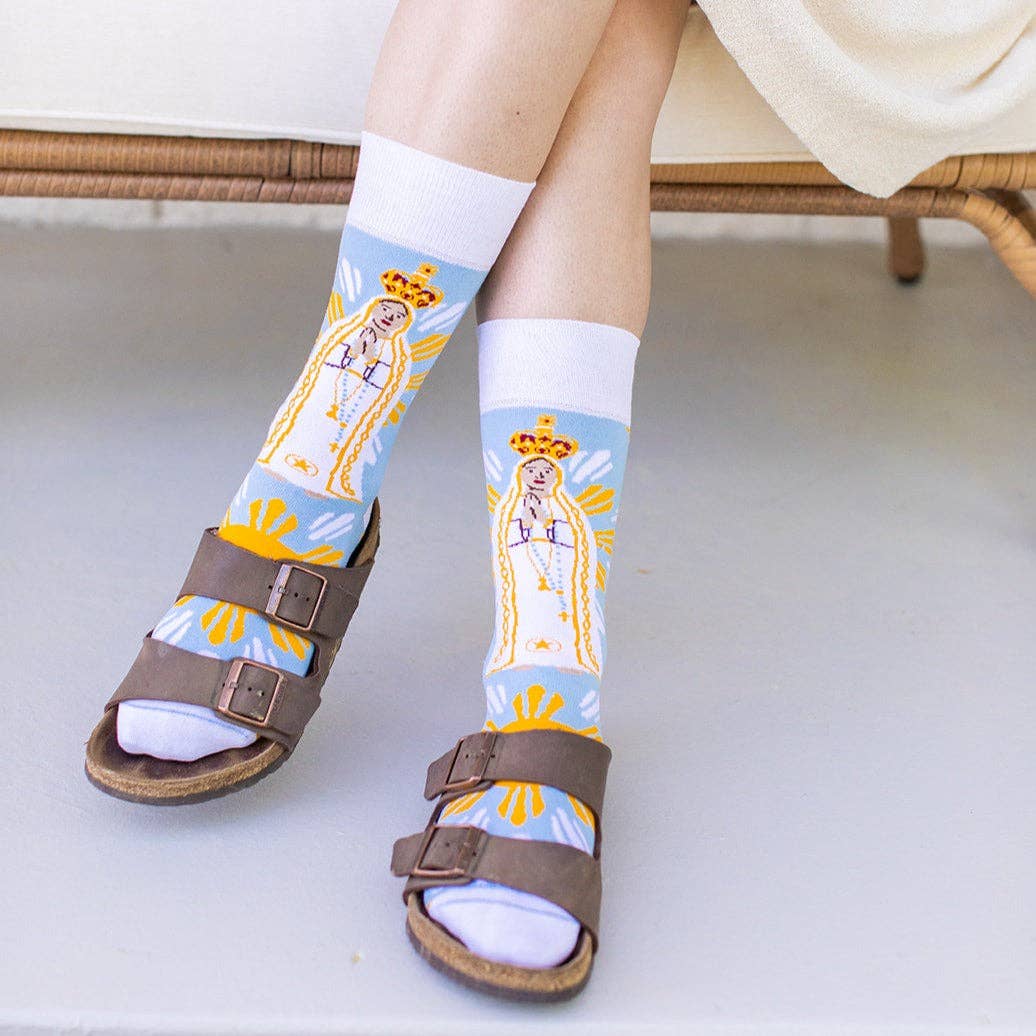 Sock Religious – Großhandel Socken - Unisex – Unsere Liebe Frau von Fatima Erwachsenensocken4