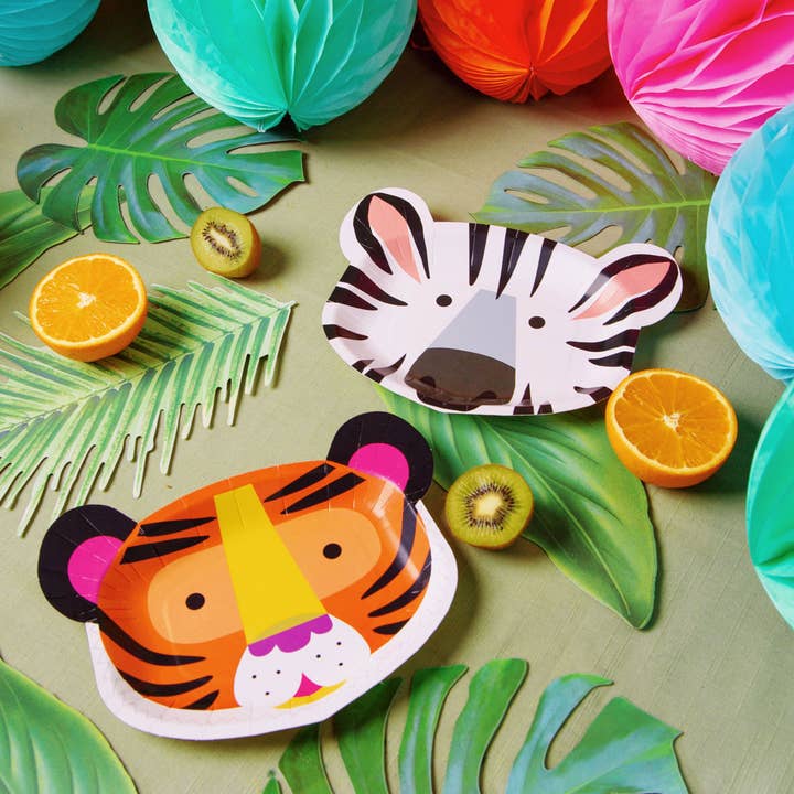 Talking Tables USA - Wholesale Disposable Plate - Animal Face Party Plates | 12 Pack | Kids Party |