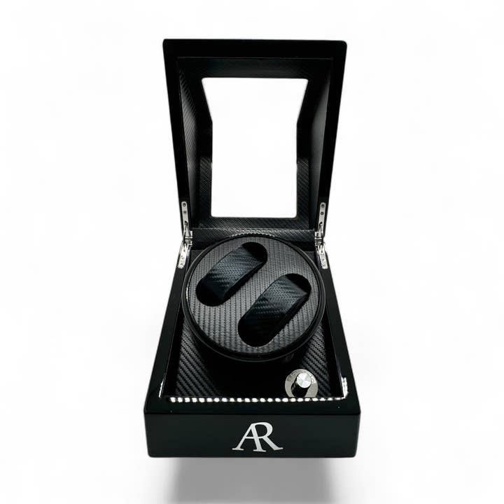 ASOROCK WATCHES ™ – wholesale Smyckeskrin och organisatörer – 2-plats AR märkes automatisk kolfiber klockuppdragare box