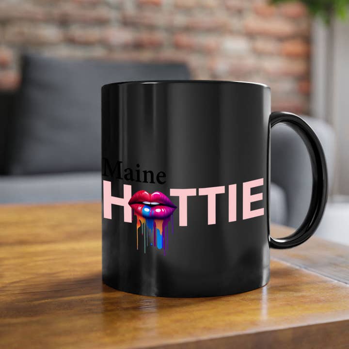 Maine Hottie with dripping lips 19#- Hottie Collection-Mug / Coffee Cup for wholesale by Mugs R Us