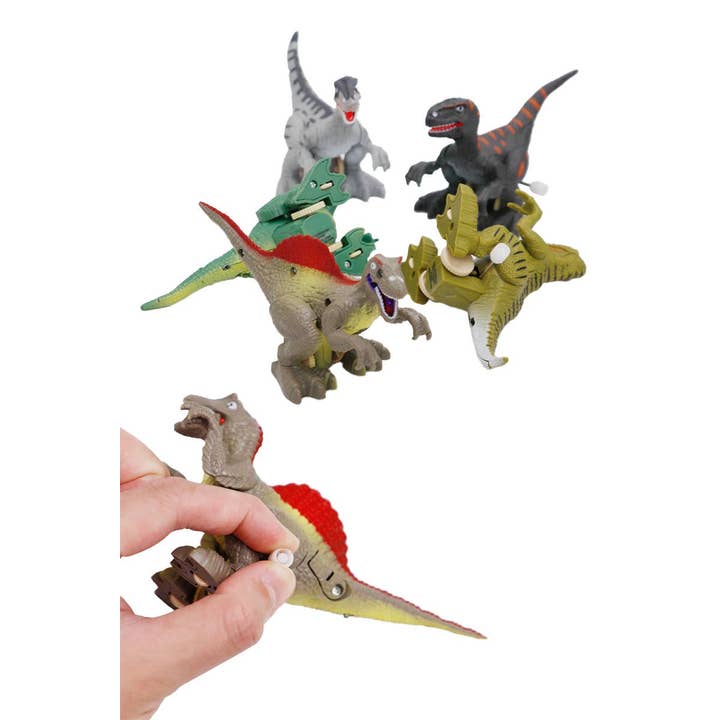 ASSORTI Dinosaurus Led-Up Windup Walking Clockwork-speelgoed met LED-verlichting voor groothandel op Faire1