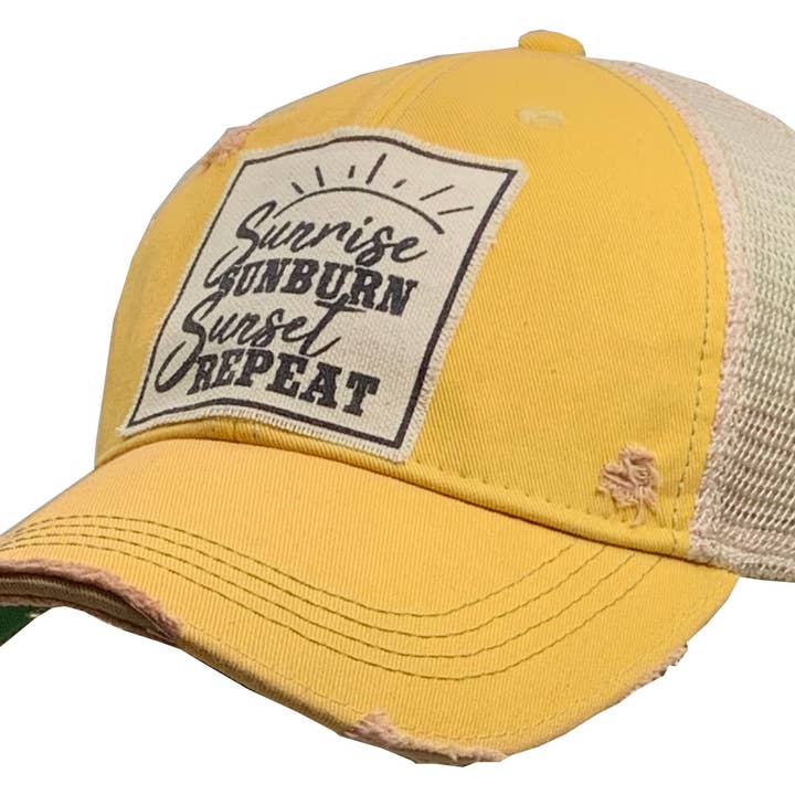 Vintage Life - Wholesale Trucker Hat - Unisex - Sunrise Sunburn Sunset Repeat Trucker Hat Baseball Cap