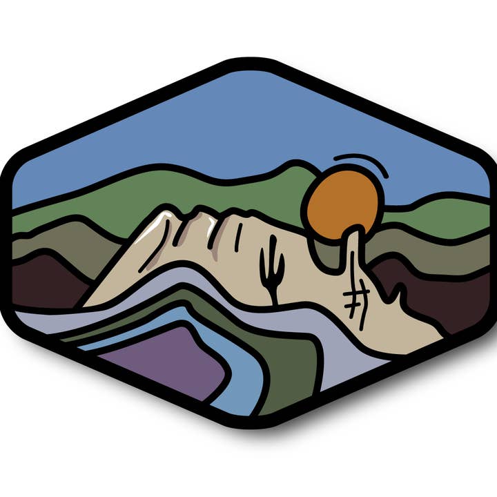 ARIZONA DESERT LINES SCENE | 2.25" x 3" PATCH for wholesale by Blues, Desert & Soul