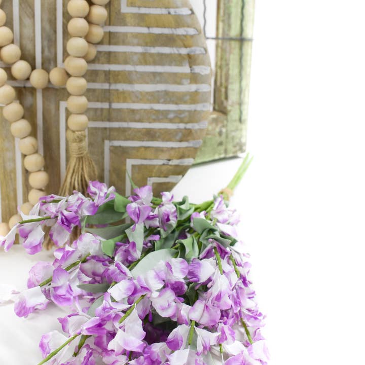 Wholesale Home Decor - Wholesale Artificial flowers - Lavender Wisteria Bush 28in