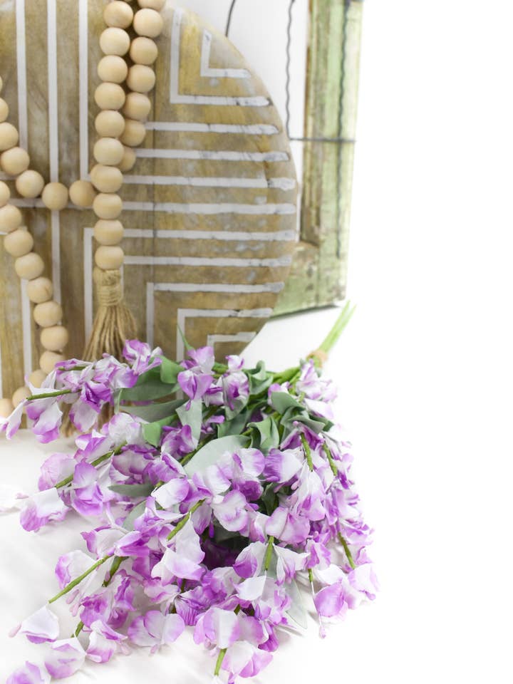 Lavender Wisteria Bush 28in for wholesale by Wholesale Home Decor