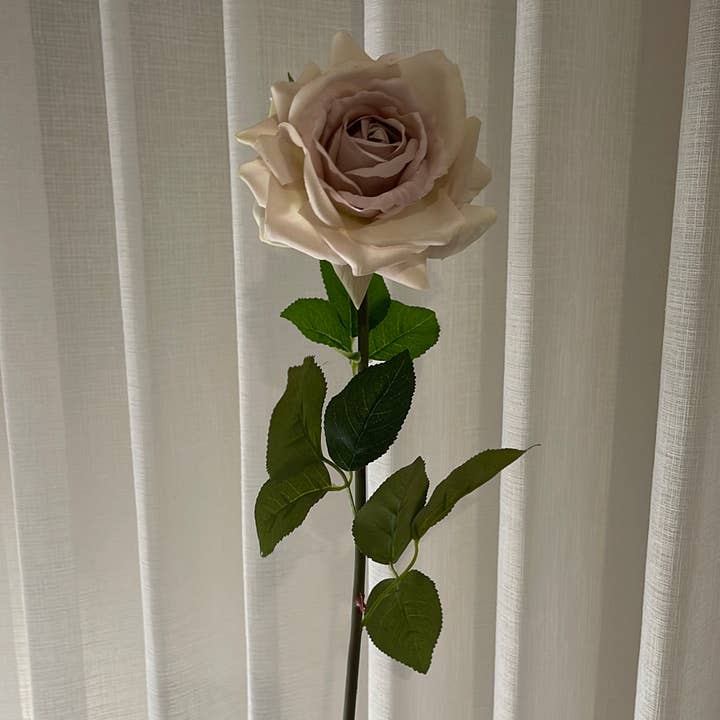 JKF & Co Pty Ltd - Wholesale Artificial Flowers - Real Touch Single Stem Rose Quicksand