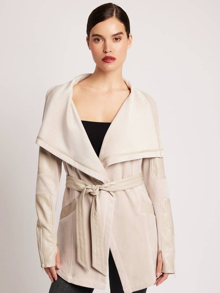 Drape Velour Jacket (JLS) for wholesale by Blanc Noir
