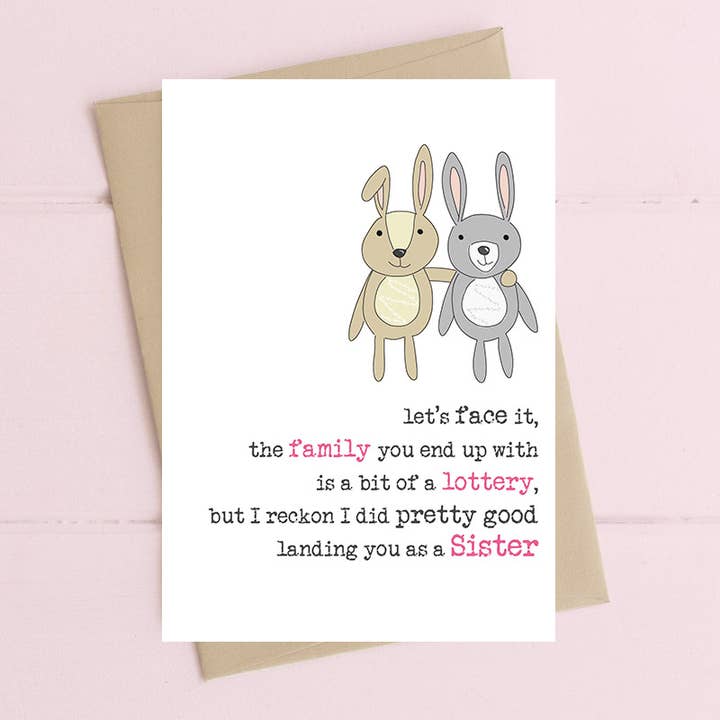 Dandelion Stationery – wholesale Friendship card – Sister Lottery