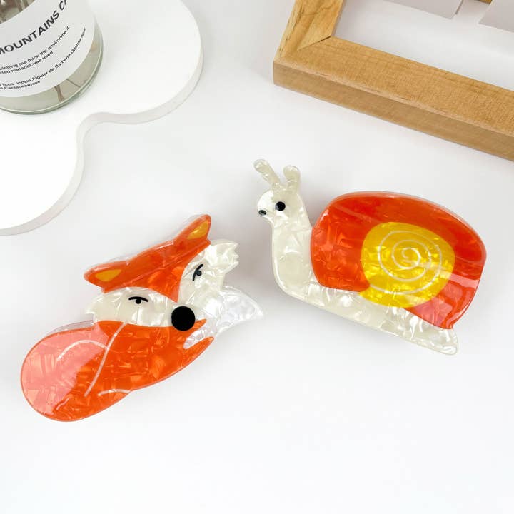 mildstyles - Wholesale Hair Clip - Women's - Snail and Fox PVC Hair Claw Clip