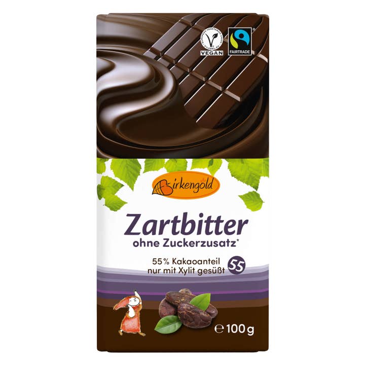 Birkengold dark chocolate with xylitol for wholesale by Birkengold