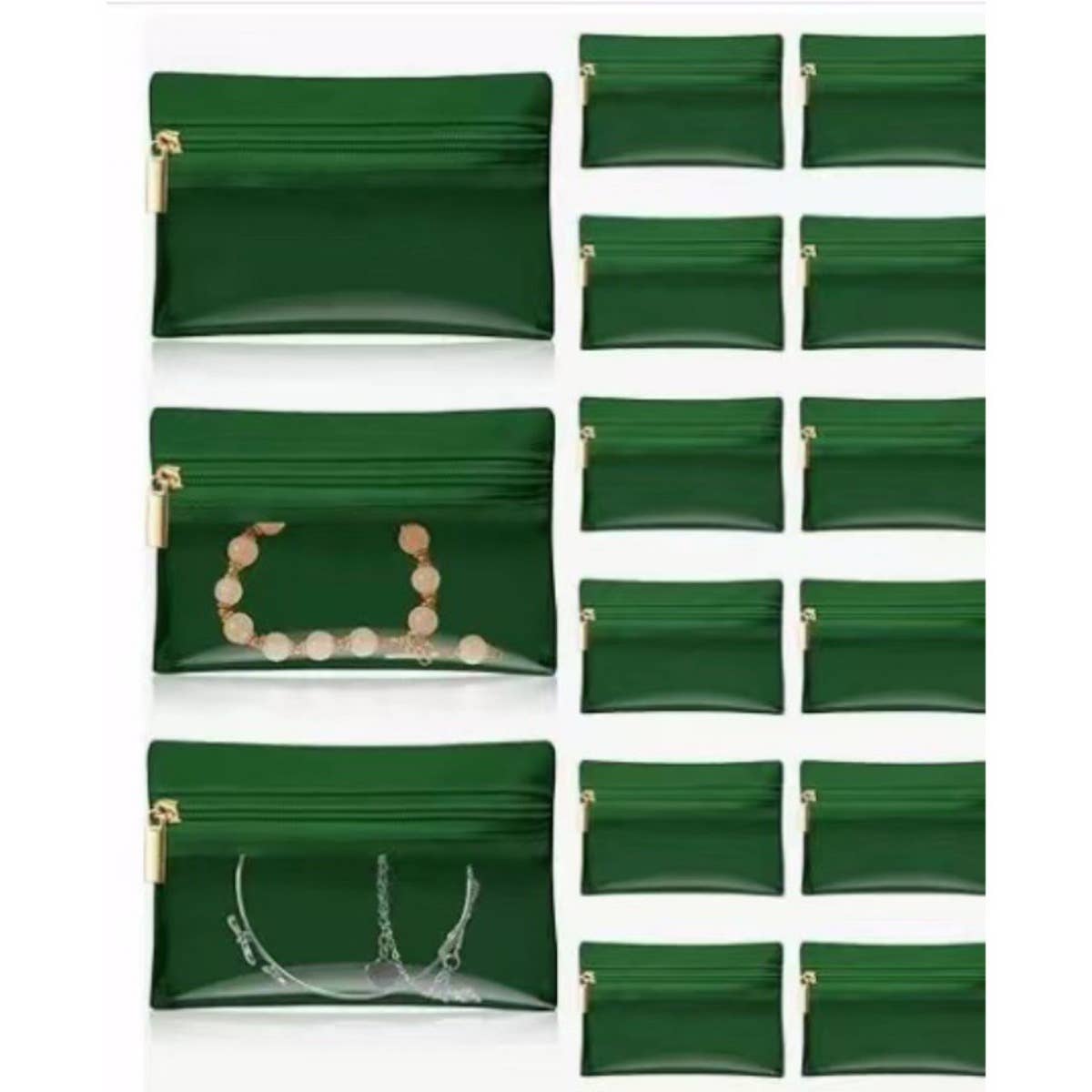 wandf - Wholesale Jewelry Box/Organizer - 6Pcs Portable Jewelry Storage Pouch, Transparent Zipper Bags7