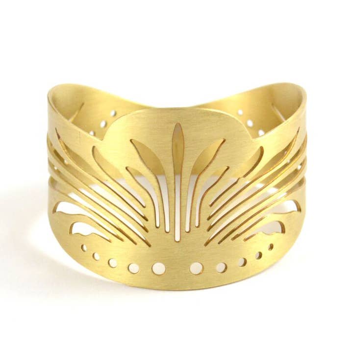 Ariana Ost - Wholesale Napkin ring - Palm Napkin Ring – Handcrafted Brass Table Decor