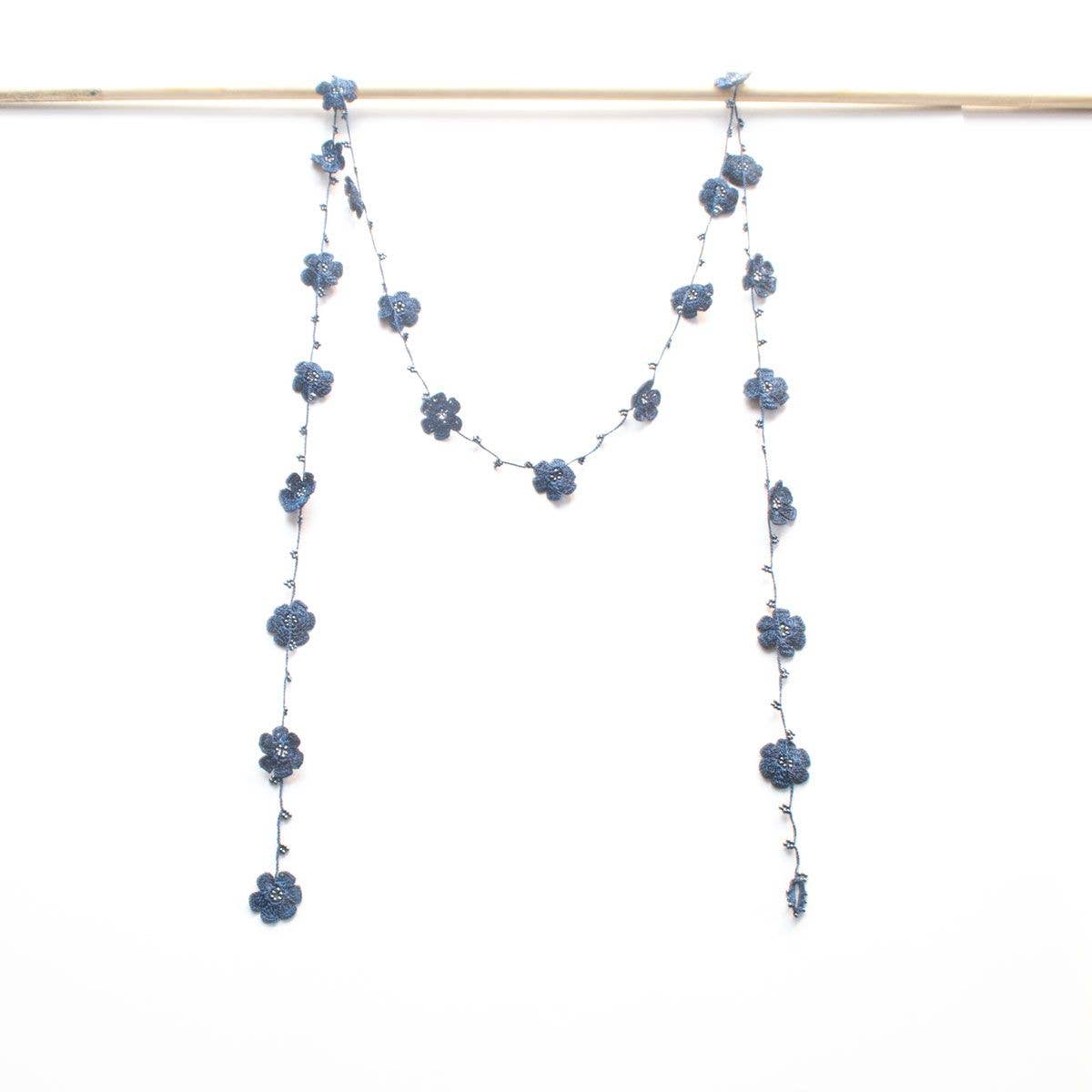 Silk Wool and Bijoux - Wholesale Scarf - Women's - Pansies OYA Scarf Necklace6