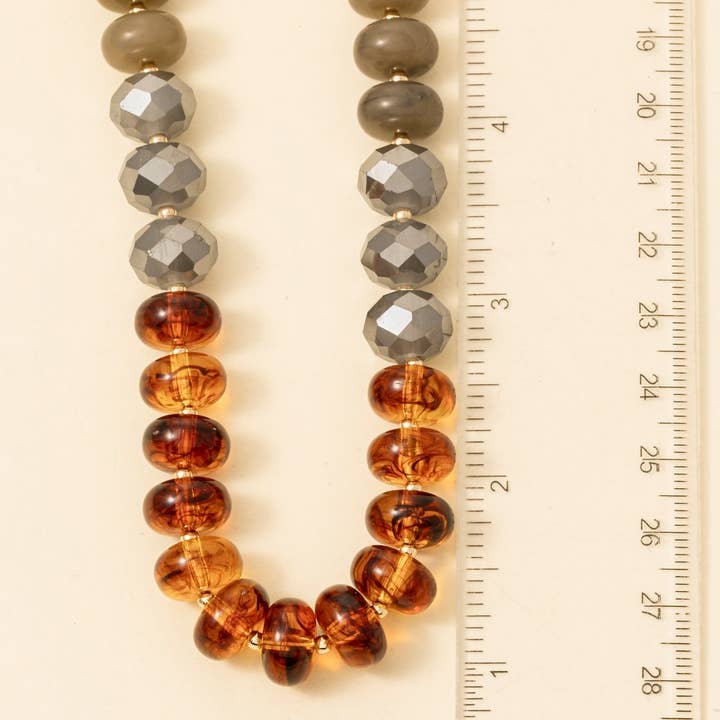 Anarchy Street - Wholesale Pendant/charm necklace - Mixed Faceted And Marble Resin Disc Beads Necklace1