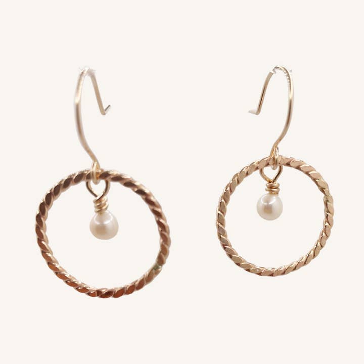 Pearl Rope Infinity Earrings for wholesale by Chezza Jewelry