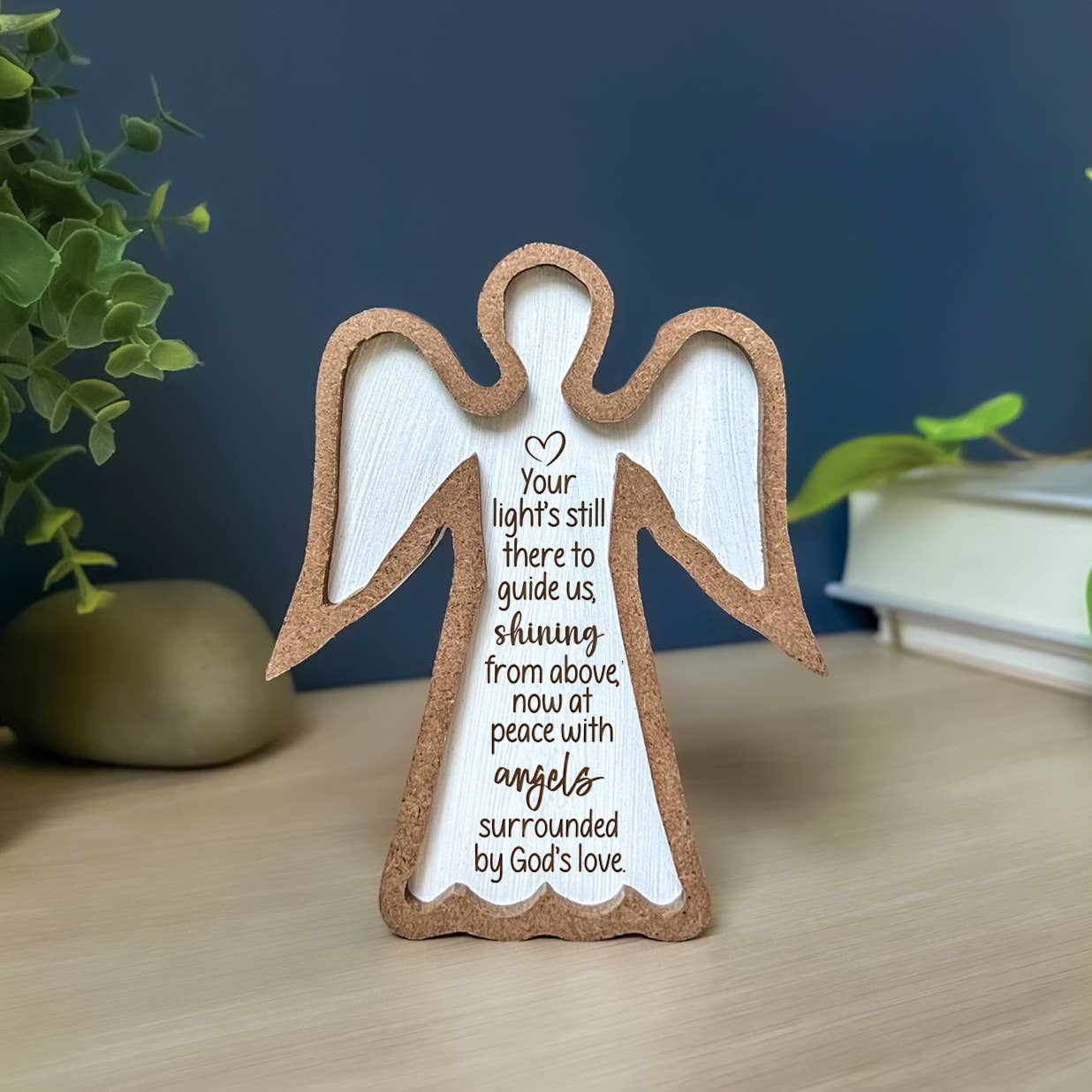 Abbey + CA Gift – wholesale Decorative tabletop object – Framed Standing Angel Plaques15