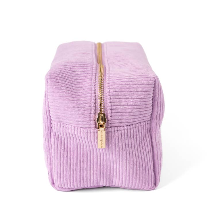 Elyse Breanne Design - Wholesale Makeup/Cosmetic Bag - Lilac Corduroy Cosmetic Bag