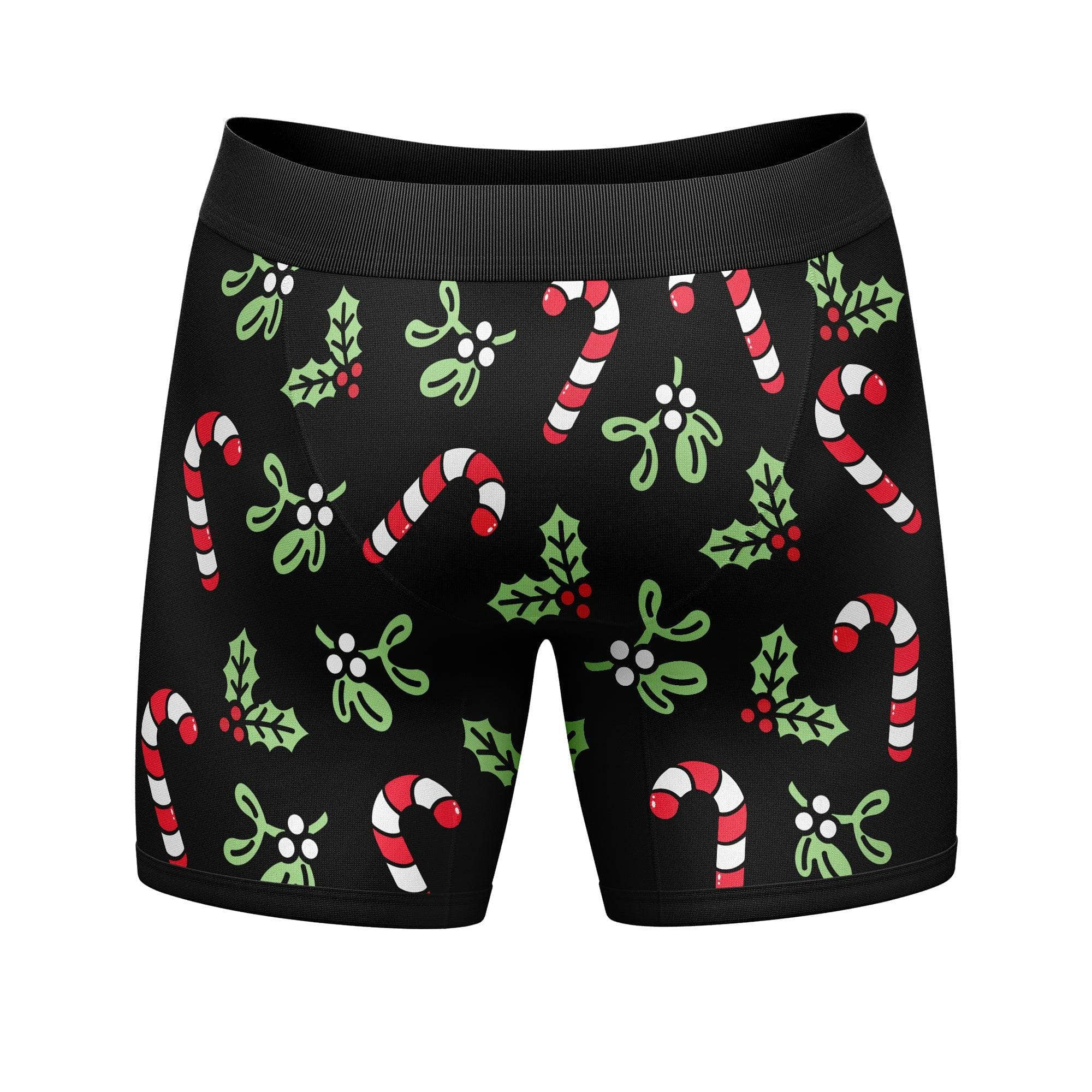 Black Merry Kiss My Ass Christmas Graphic Briefs Underwear for wholesale on Faire2