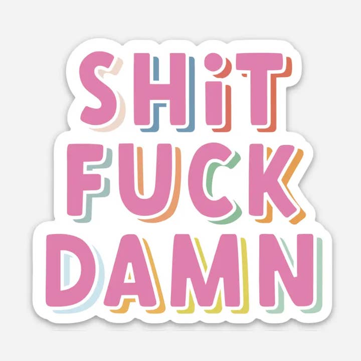 Adesivi Merda Cazzo Dannazione per la vendita all'ingrosso da parte di Sip Hip Hooray
