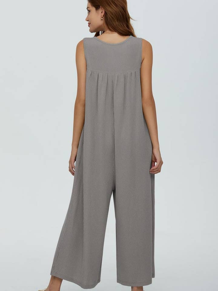 NINEXIS - Wholesale Jumpsuit - Women's - CWSJS0720_SOLID COLOR CASUAL LOOSE POCKET JUMPSUIT22