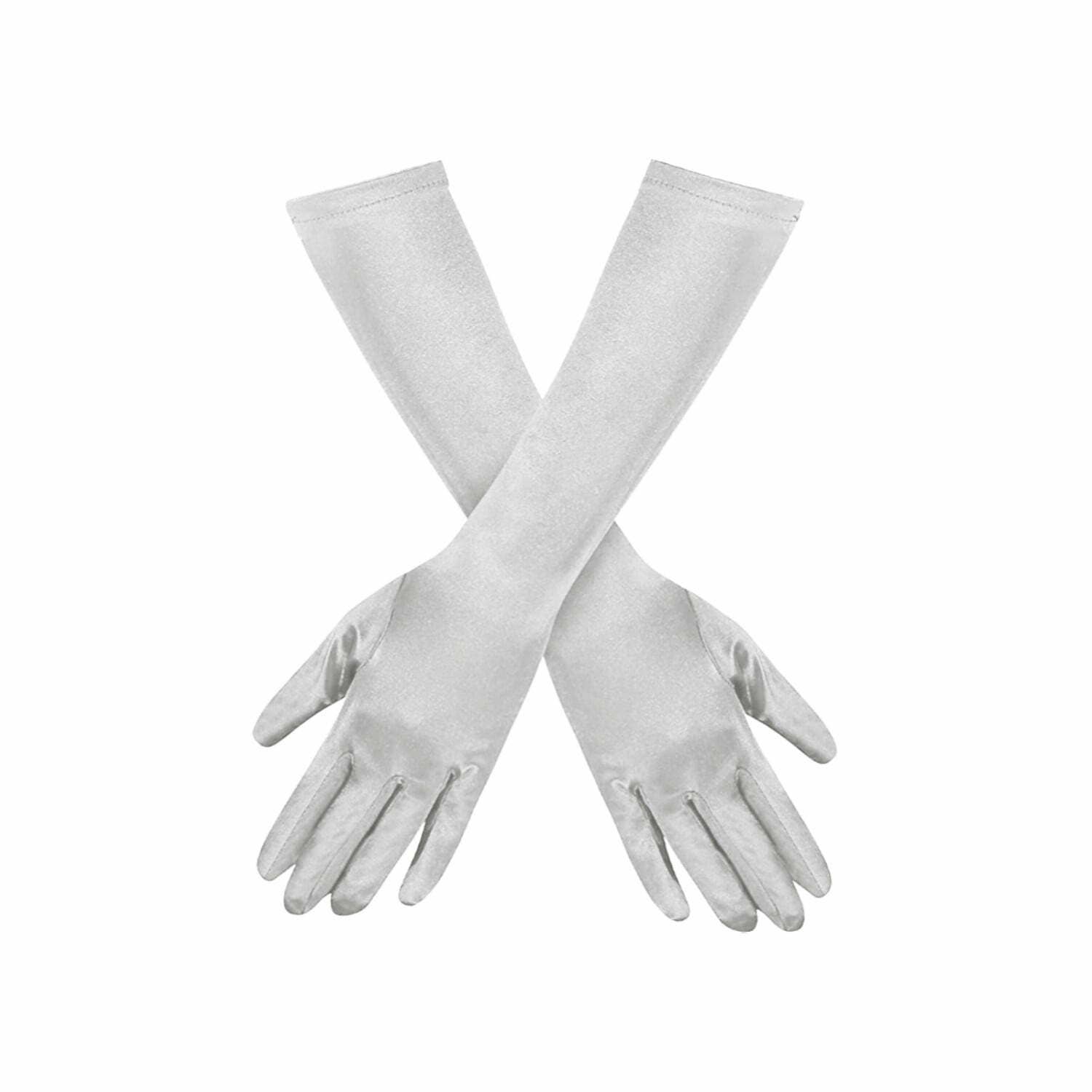 Diacly - Vente Gants – femme - Gants en satin Gatsby Flapper de 15 pouces sous le coude L.14